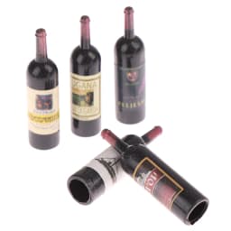 10Pcs 1/12 Dollhouse Miniature Accessories Mini Wine Bottle Set With Box Simulation Drinks Model Toys For Doll House Decoration
