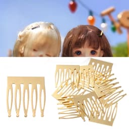 10Pcs Doll Hair Comb Mini Metal Clip Girl Hair Clip DIY Doll Accessories Doll Hairpin Headwear Princess Kid Hairclip Gift
