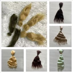 10 Pieces / Lot 100% Pure Mohair Reborn Baby Doll Hair With Dark Brown/Gold Color Fit For DIY Reborn Baby Doll Accessories