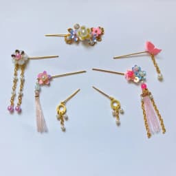 30CM Costume Dolls Headwear 7PCS/Set 1/6 BJD Plastic+Metal Chinese Costume Doll Toys Headdress Hairpin Headwear AccessoriesZH183