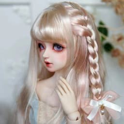 BJD/SD Doll Wig 1/3 1/4 1/6 With Multicolor Pink Blonde Brown Curly High Temperature Fiber Doll Wig Doll Accessories Girl Gift