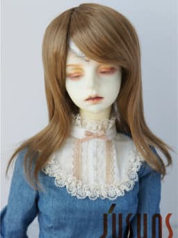 Full Sizes Doll Accessories JD046 1/12 1/8 1/6 1/4 1/3 Mid Long Nature Straight Cut Synthetic Mohair YOSD MSD SD DOD BJD Wigs