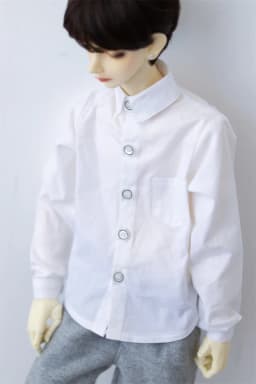 BJD Doll Clothes T-shirt Boys Handsome Stand Collar Top White Black Classic Color All-match 1/3 SD13 SD17 Gift Doll Accessories