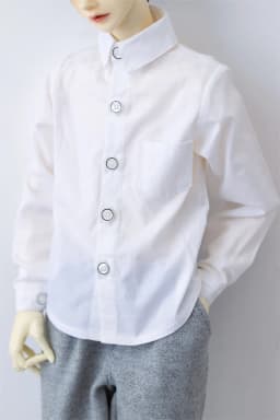 BJD Doll Clothes T-shirt Boys Handsome Stand Collar Top White Black Classic Color All-match 1/3 SD13 SD17 Gift Doll Accessories