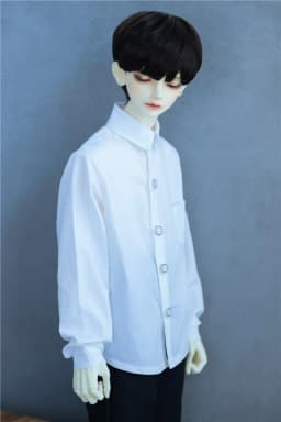 BJD Doll Clothes T-shirt Boys Handsome Stand Collar Top White Black Classic Color All-match 1/3 SD13 SD17 Gift Doll Accessories