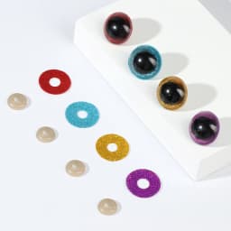 10pcs 3D Glitter Plastic Plush Safety Eyes For Toys Shinning Doll Eyeball For Amigurumi Bear Animal Puppet Dolls 6/18/20/22/24mm