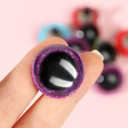 10pcs 3D Glitter Plastic Plush Safety Eyes For Toys Shinning Doll Eyeball For Amigurumi Bear Animal Puppet Dolls 6/18/20/22/24mm