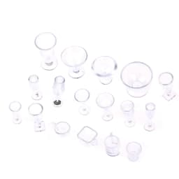 15/17PCS/set Plate Cup Dish Bowl Tableware Set Dollhouse Miniature Toy Doll Food Kitchen Living Room Accessories 1:12 Scale