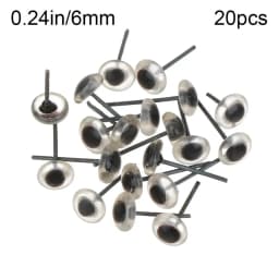 20Pcs Transparent Needle Felting Eyes Doll Glass Eyes For DIY Bears Animals Kids Toys Accessories 3/4/5/6/7/8/9/10mm