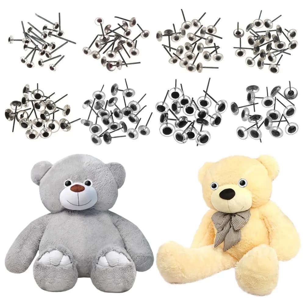 20Pcs Transparent Needle Felting Eyes Doll Glass Eyes For DIY Bears Animals Kids Toys Accessories 3/4/5/6/7/8/9/10mm