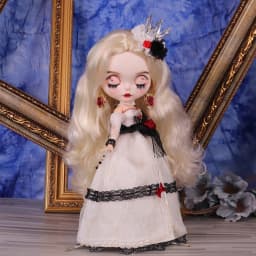 Outfits For ICY DBS Blyth Doll Rose Queen White Wedding Dress Suit 1/6 BJD Azone S OB24