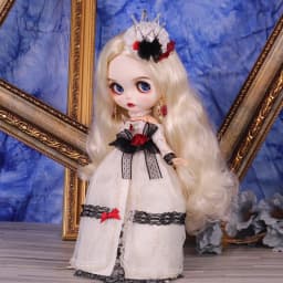 Outfits For ICY DBS Blyth Doll Rose Queen White Wedding Dress Suit 1/6 BJD Azone S OB24