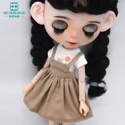 28-30cm Blyth Doll Clothes Fashion Shirts, T-Shirts, Denim Skirts Shoes for Azone OB FR Girl Toys Gift