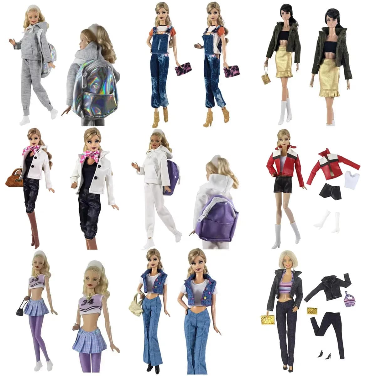 Handmade Babi Clothes Leather Clothing Outfit Overcoat for 11.5 Inch 30cm Doll BJD Clothes Many Style Gifts for Doll Accessories