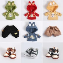OB11 Clothes New Year's Rabbit Sweater Jacket Casual Pants for Obitsu11, Molly, GSC, UFdoll, YMY Body , 1/12bjd Accessories