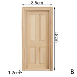1/12 Dollhouse Miniature Door Window Frame Unpainted Doll Wood External Single Door Unpainted Diy Door