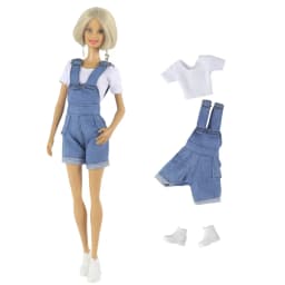 Suspender Jeans Doll Clothes 1:6 Scale Outfit for 11.5 Inch 30cm Doll Many Style for Choice Gifts for Girls Doll Accessories