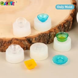 Mini Mold 1:12 Dollhouse Miniature Bowl Dish Plate Tableware DIY Drop UV Glue Silicone Mold Doll House Home Decor(Only Mold)