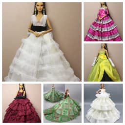 1 Set Doll Clothes 1:6 Scale Dress Gown Outfit for 11.5 Inch 30cm Doll Many Style for Choice Gifts for Girls Doll Accessories #8