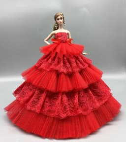 1 Set Doll Clothes 1:6 Scale Dress Gown Outfit for 11.5 Inch 30cm Doll Many Style for Choice Gifts for Girls Doll Accessories #8