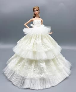 1 Set Doll Clothes 1:6 Scale Dress Gown Outfit for 11.5 Inch 30cm Doll Many Style for Choice Gifts for Girls Doll Accessories #8