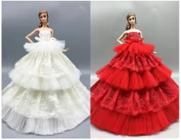 1 Set Doll Clothes 1:6 Scale Dress Gown Outfit for 11.5 Inch 30cm Doll Many Style for Choice Gifts for Girls Doll Accessories #8