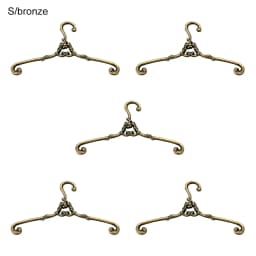 5Pcs Retro Doll Hangers Metal Mini Hangers For Ob11 Doll Clothes Dress Pants Accessories Dollhouse Furniture Bedroom Decor
