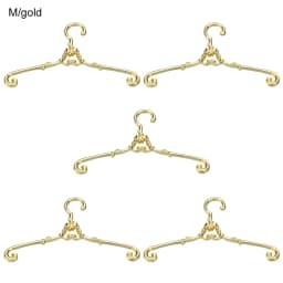 5Pcs Retro Doll Hangers Metal Mini Hangers For Ob11 Doll Clothes Dress Pants Accessories Dollhouse Furniture Bedroom Decor