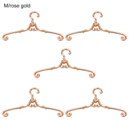 5Pcs Retro Doll Hangers Metal Mini Hangers For Ob11 Doll Clothes Dress Pants Accessories Dollhouse Furniture Bedroom Decor