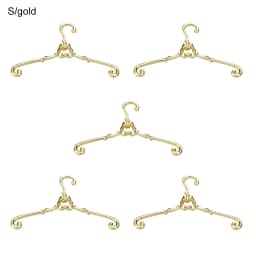 5Pcs Retro Doll Hangers Metal Mini Hangers For Ob11 Doll Clothes Dress Pants Accessories Dollhouse Furniture Bedroom Decor