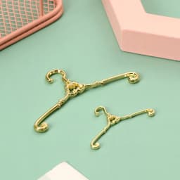 5Pcs Retro Doll Hangers Metal Mini Hangers For Ob11 Doll Clothes Dress Pants Accessories Dollhouse Furniture Bedroom Decor