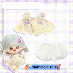 Doll Clothes 20cm Cotton Doll Plush Toy Replacement Clothes Cute and Handsome Set Doll Accessories Kid's Holiday Gift