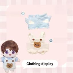 Doll Clothes 20cm Cotton Doll Plush Toy Replacement Clothes Cute and Handsome Set Doll Accessories Kid's Holiday Gift