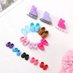 1pairs Fashion Doll Shoes Boots for 1/8 Doll Body PVC Shoe for 8~16cm Dolls Stand Other Accessories