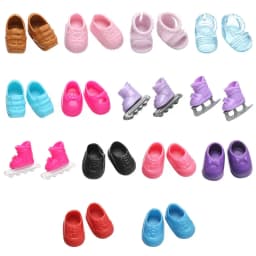 1pairs Fashion Doll Shoes Boots for 1/8 Doll Body PVC Shoe for 8~16cm Dolls Stand Other Accessories