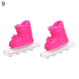 1pairs Fashion Doll Shoes Boots for 1/8 Doll Body PVC Shoe for 8~16cm Dolls Stand Other Accessories