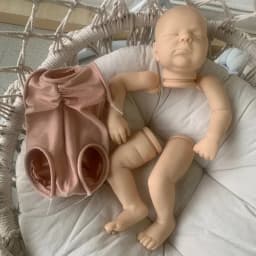 19Inch Reborn Doll Kit Bellami Fresh Color Unpainted Doll Parts with Cloth Body Drop Shipping Kit Bebé Reborn