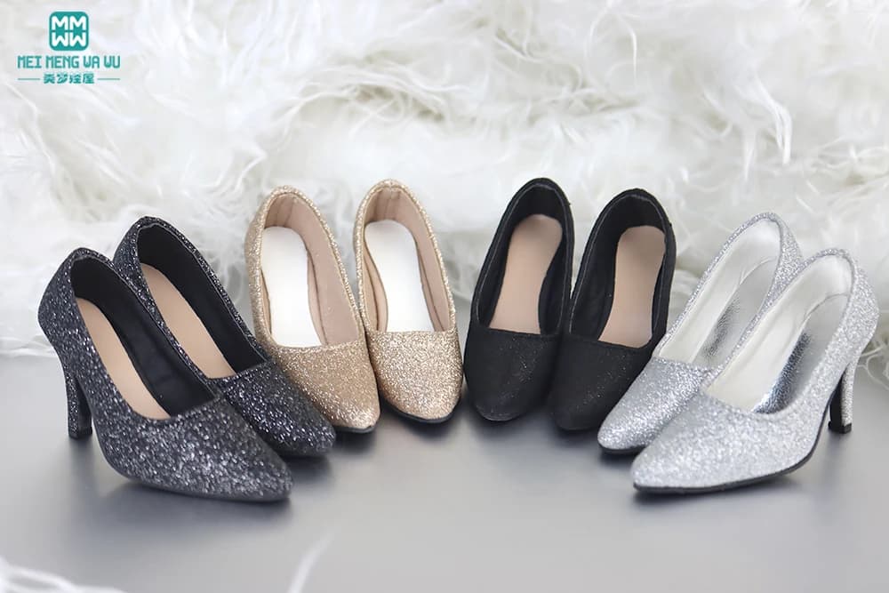 BJD Doll Leather Shoes 58-60cm 1/3 SD DD Toy Ball Joint Doll Fashion Pointed Toe Heel Gift for Girls