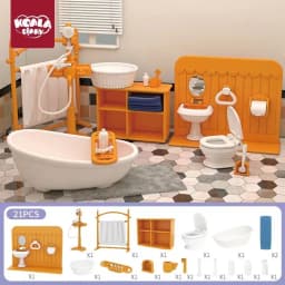 Mini Animal Doll House Free Collocation With Miniature Scene Simulation Furniture Kitc Gifthen Accessories DIY Toys Indoor Gifts