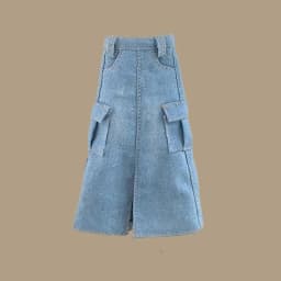 New Handmade Blythe Doll Clothes Off Shoulder Sweater Knit Tops and Split Denim Long Skirt Mini Dress for Blyth OB24 1/6 Dolls