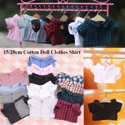 New Fashion Doll Clothes For 10/15/20cm Doll T-shirt Multicolors Doll Hoodies Cute Doll Outfit DIY Doll Accessories