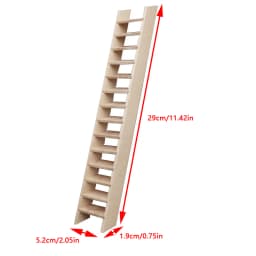1:12 Dollhouse Wooden Miniature Staircase Mini No Handrail Stairs Furniture Model Decor Toy Doll House Accessories
