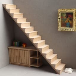 1:12 Dollhouse Wooden Miniature Staircase Mini No Handrail Stairs Furniture Model Decor Toy Doll House Accessories
