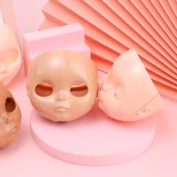 1PC 1/6 Blyth DIY Doll Factory Dolls Faceplate With Backplate 30cm Plastic Blyth No Makeup Face and Screw Toys Accessories