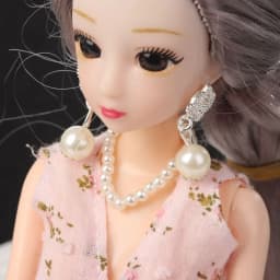 1Set Doll Jewelry White Pearl Jewelry Necklace Bracelet For 1/6 Doll Fashion Decoration Earring For DIY Dolls Accessories
