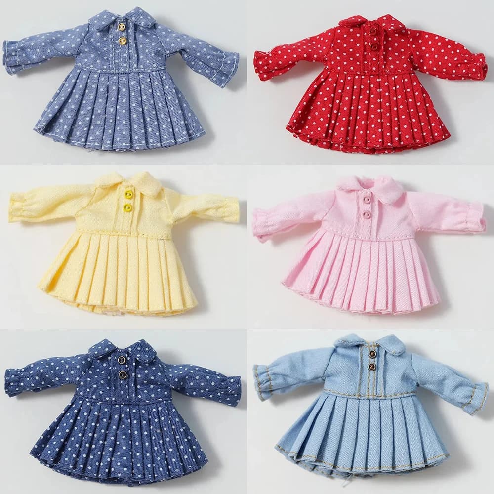 Ob11 Doll Dress Clothes Doll High Waist Style Pleated Skirt Doll Accessories For Ymy, Nendoroids P9, 1/12 Bjd, Gsc, Molly Dolls