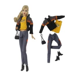 Handmade BABI CLOTHES Leather Clothing Outfit for 11.5 inch 30cm Doll Clothes Many Style Gifts for BABI Doll Accessories 06