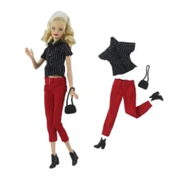Handmade BABI CLOTHES Leather Clothing Outfit for 11.5 inch 30cm Doll Clothes Many Style Gifts for BABI Doll Accessories 06