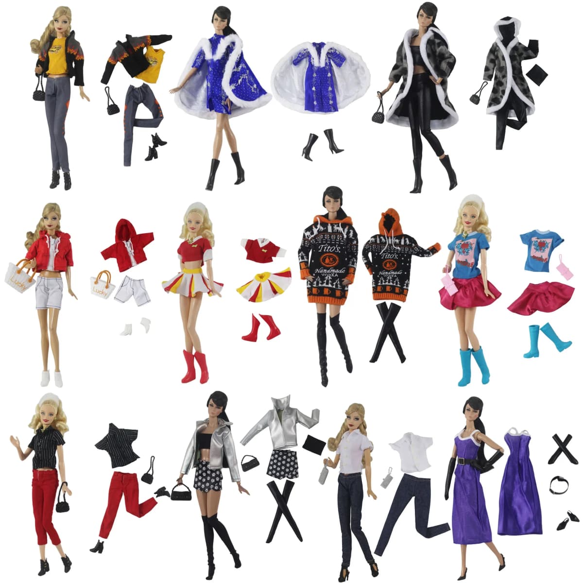 Handmade BABI CLOTHES Leather Clothing Outfit for 11.5 inch 30cm Doll Clothes Many Style Gifts for BABI Doll Accessories 06