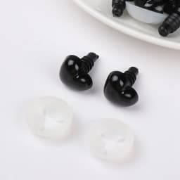 10Pcs Heart Shape Plastic Safety Noses For Crochet Toys Amigurumi Pink/Red/Black Nose Animal for Bear Puppet Dolls Toys DIY